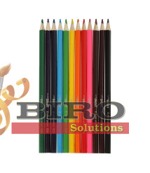 Creioane colorate 12 culori, din lemn, SMART Line